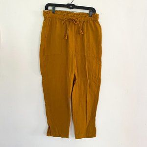 NWT Madewell Lightestspun Beach Cover-Up Pants - Gold/Turmeric - Small